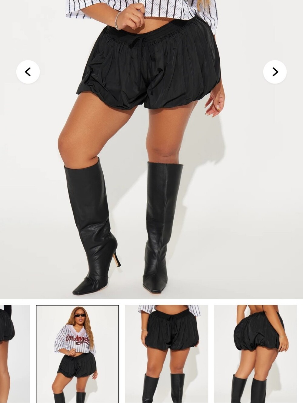 Fashion Nova Black Elastic Waist Shorts